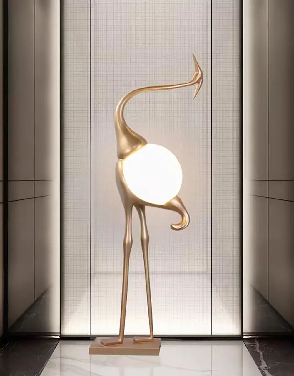 Heron Sculpture Floor Lamp detail view 28