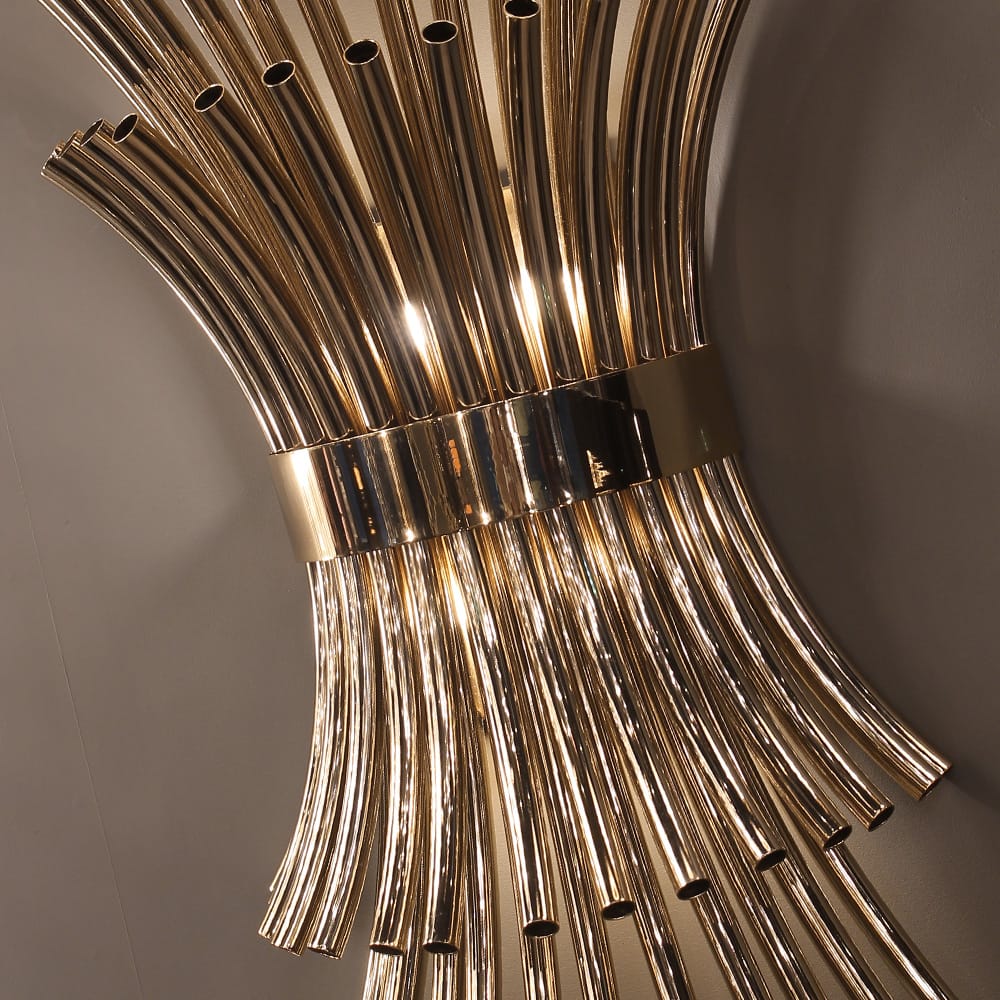 High End Contemporary Gold Plated Large Wall