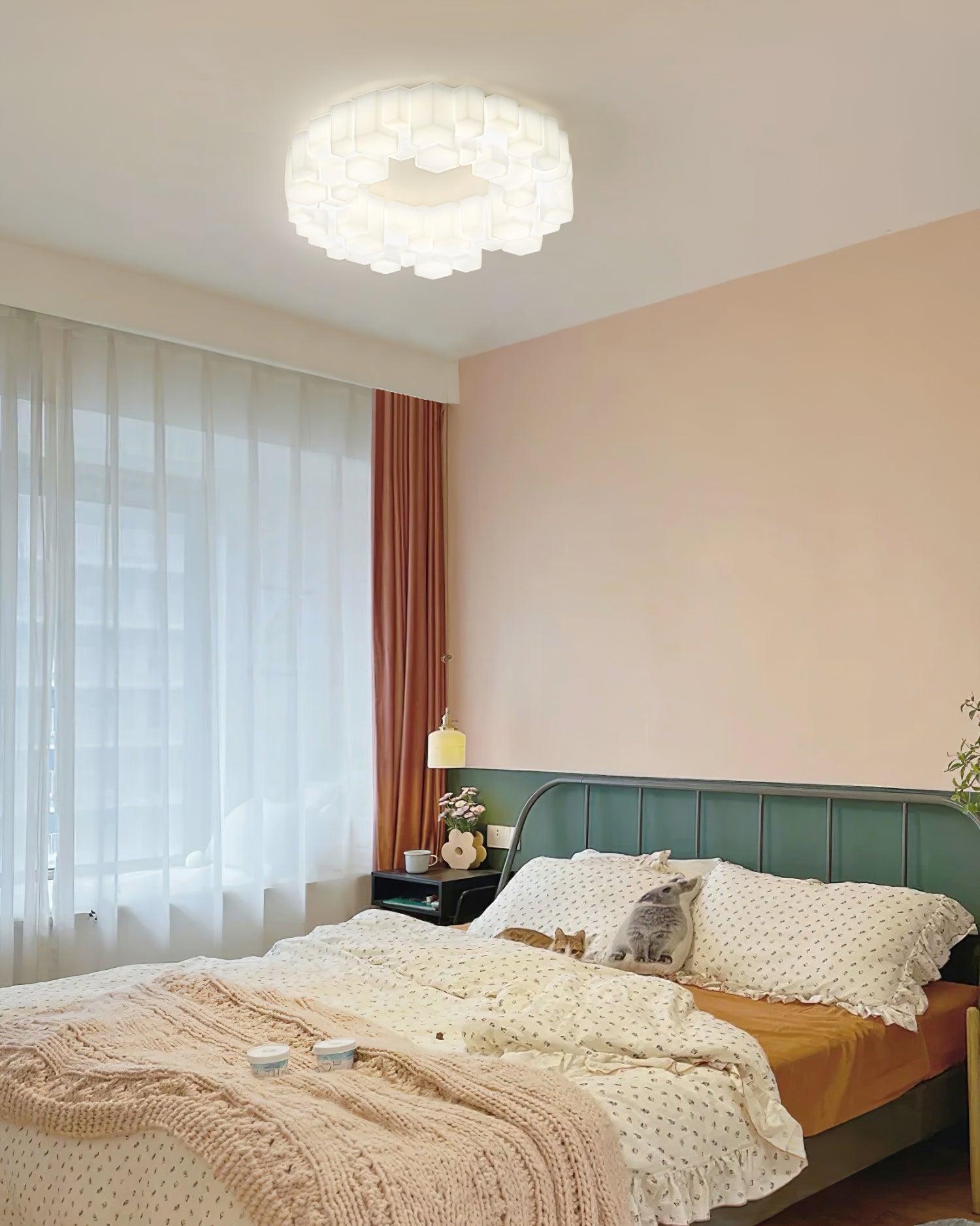 Honeycomb Flush Mount Light Ceiling Lamp