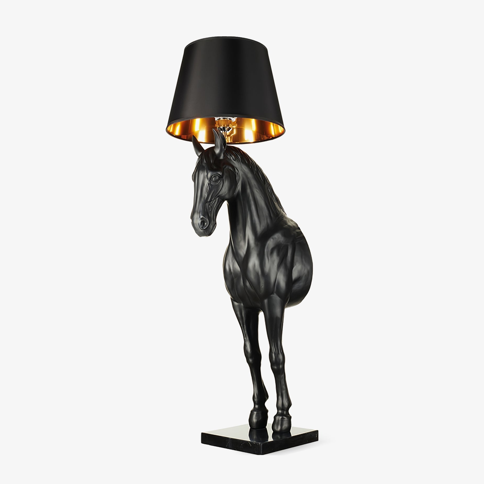 Horse Statue Floor Lamp floor lamp in glass, metal, resin, fabric | Tianguang Select