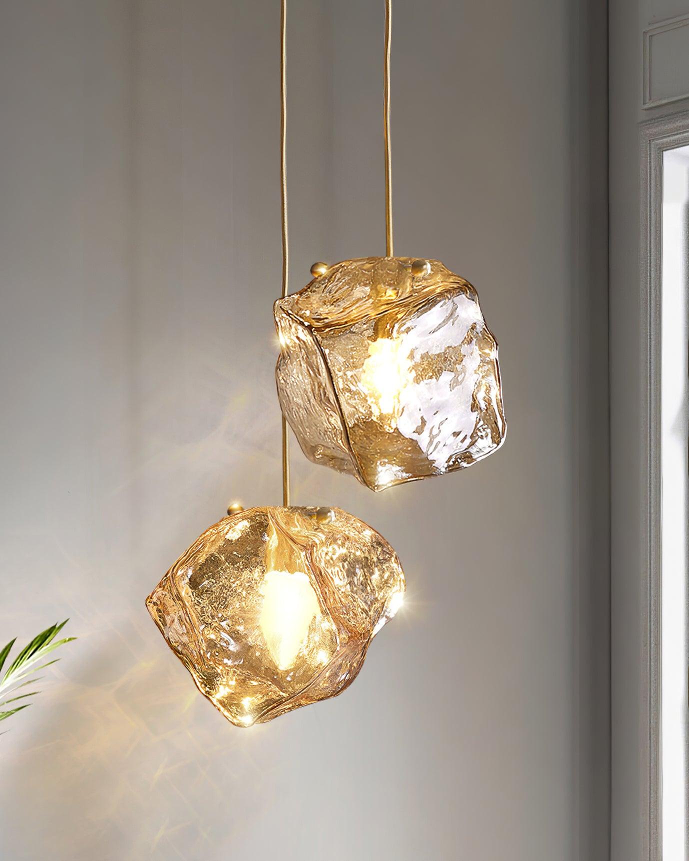 Illyria Ice Glass Hanging Light Pendant Lamp