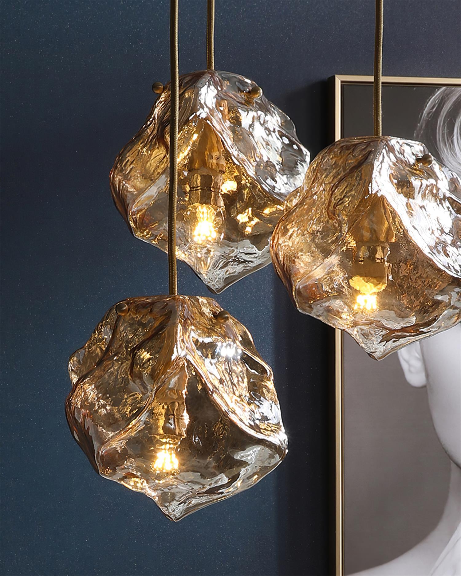 Illyria Ice Glass Hanging Light Pendant Lamp