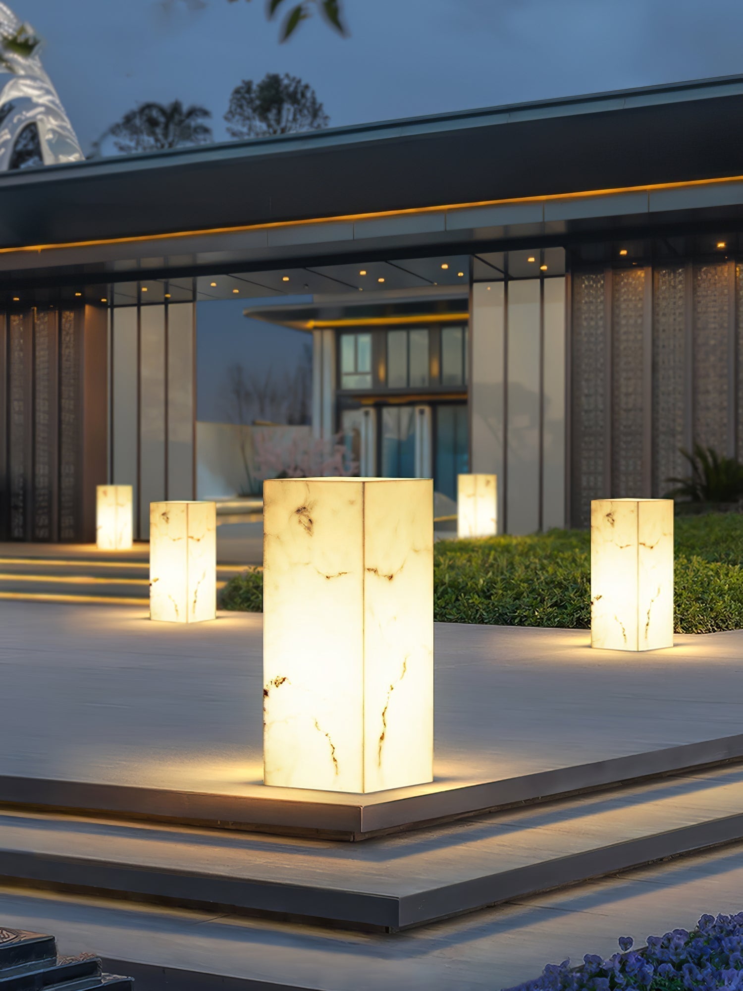 Imitation Marble Cube Exterior Light, Outdoor Wall Light, detail 14