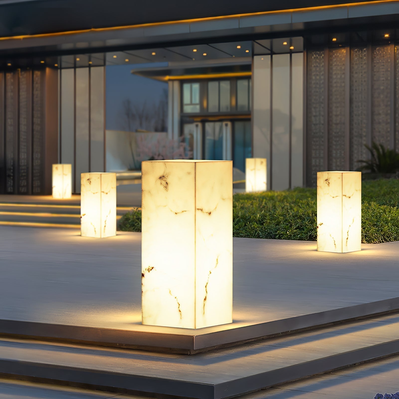 Imitation Marble Cube Exterior Light, Outdoor Wall Light, detail 15