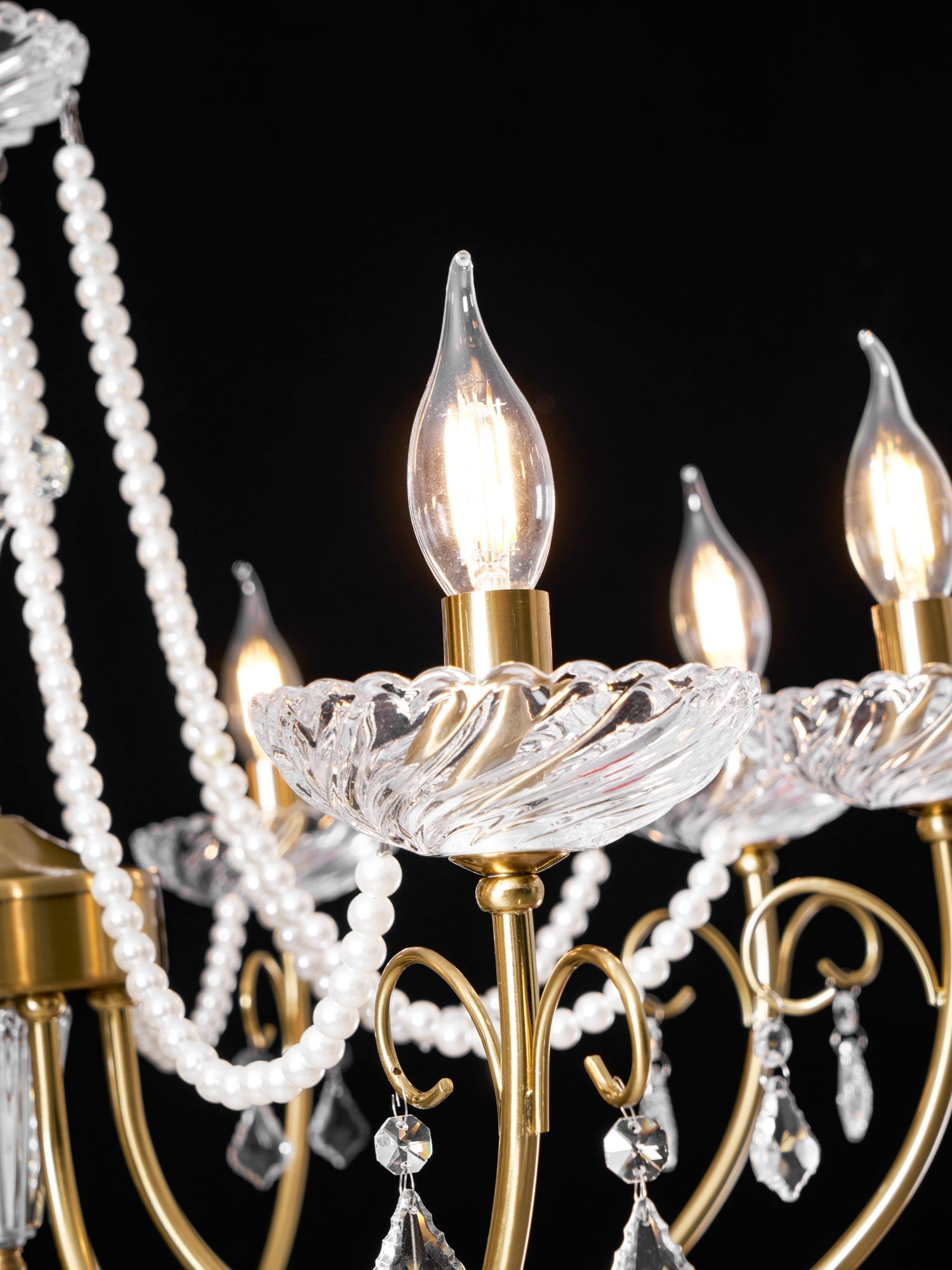 Imperial Pearl Crystal Chandelier