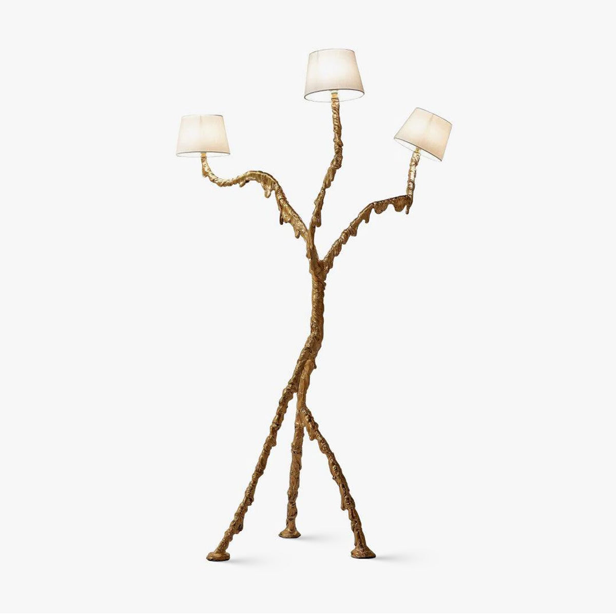 Ines Floor Lamp floor lamp in brass, metal, iron, fabric | Tianguang Select