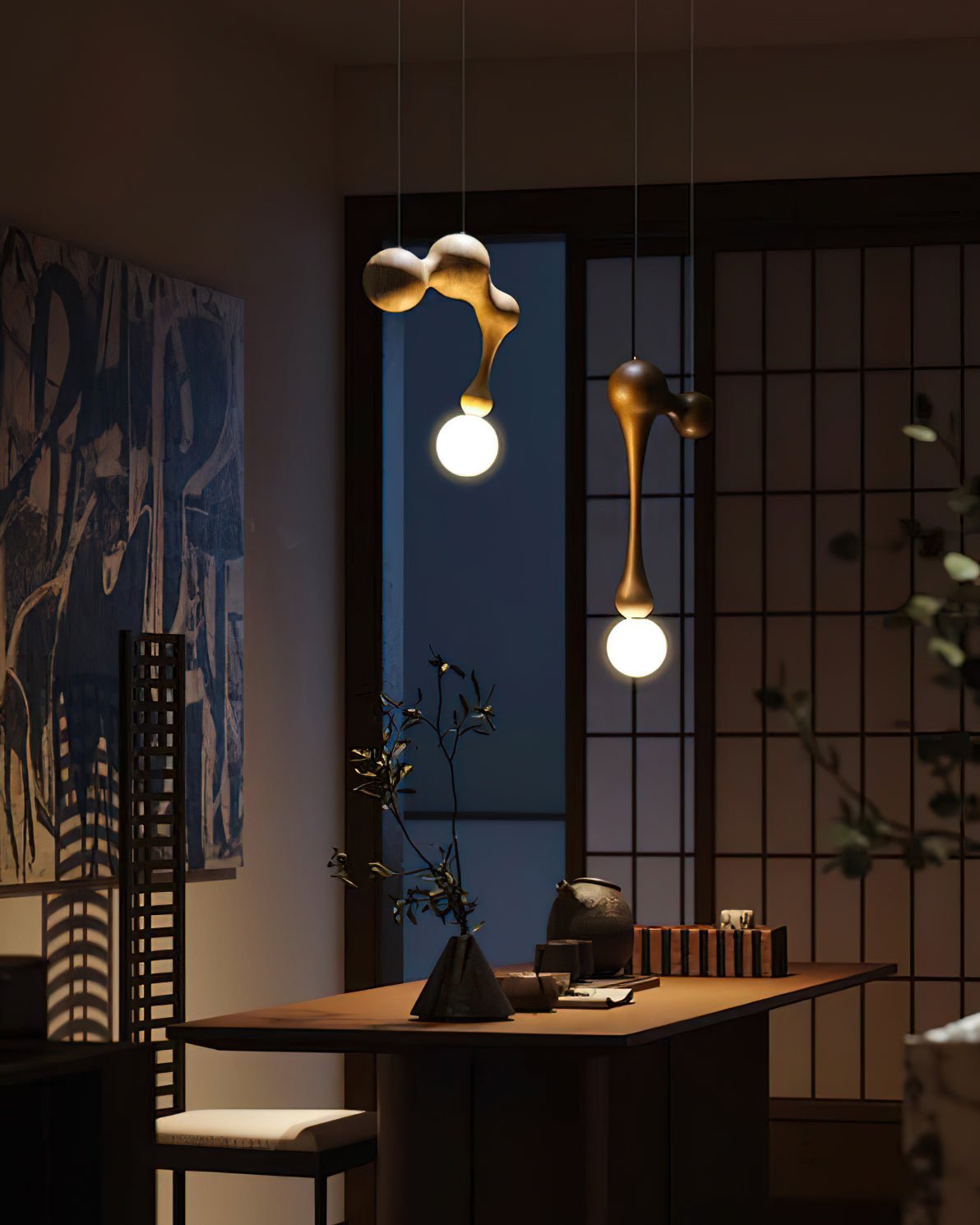 glass pendant light shown as a main product image for entryways