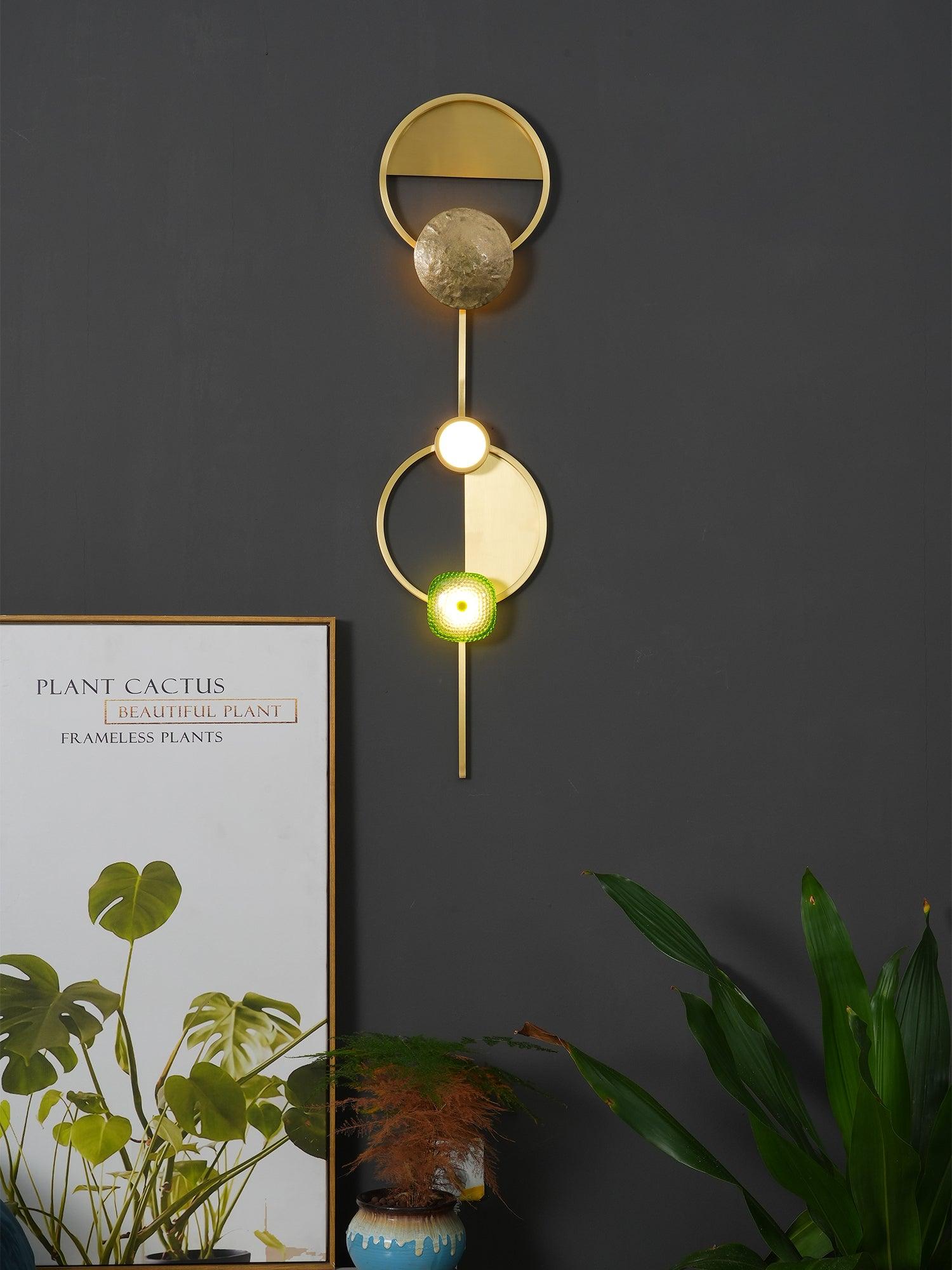 Gemstone Wall Light, Hardwired Wall Sconce, detail 3