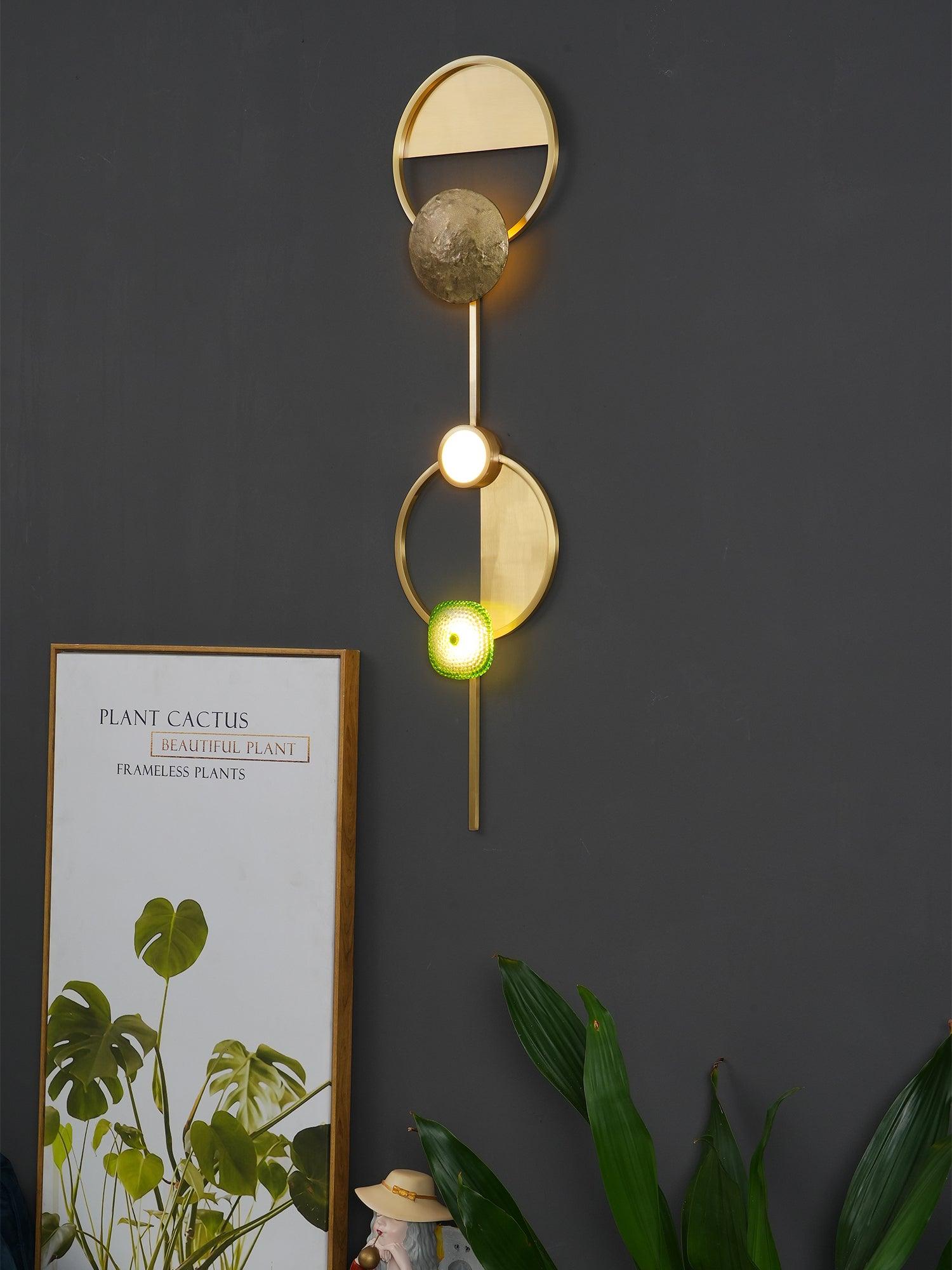 Gemstone Wall Light, Hardwired Wall Sconce, detail 4