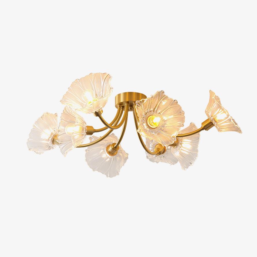 Kalin Flower Glass Flush Mount Light Ceiling Lamp