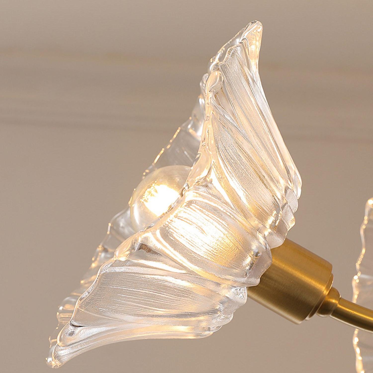 Kalin Flower Glass Flush Mount Light Ceiling Lamp