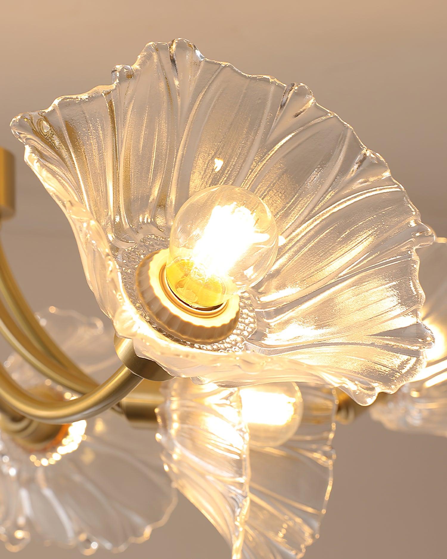 Kalin Flower Glass Flush Mount Light Ceiling Lamp