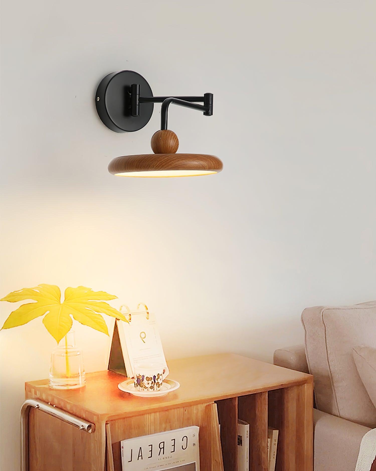wood lighting fixture shown as a main product image for layered interiors