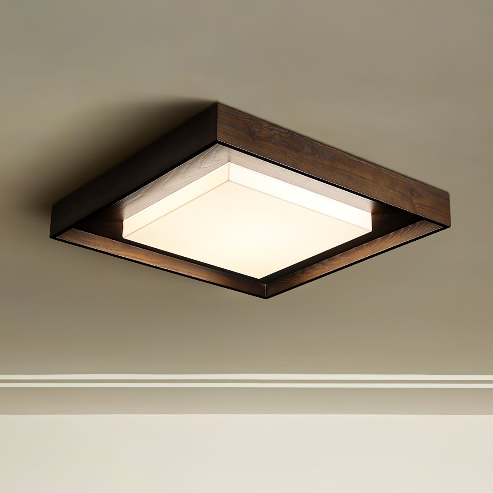 Kurin Wood Frame Ceiling Light detail view 5