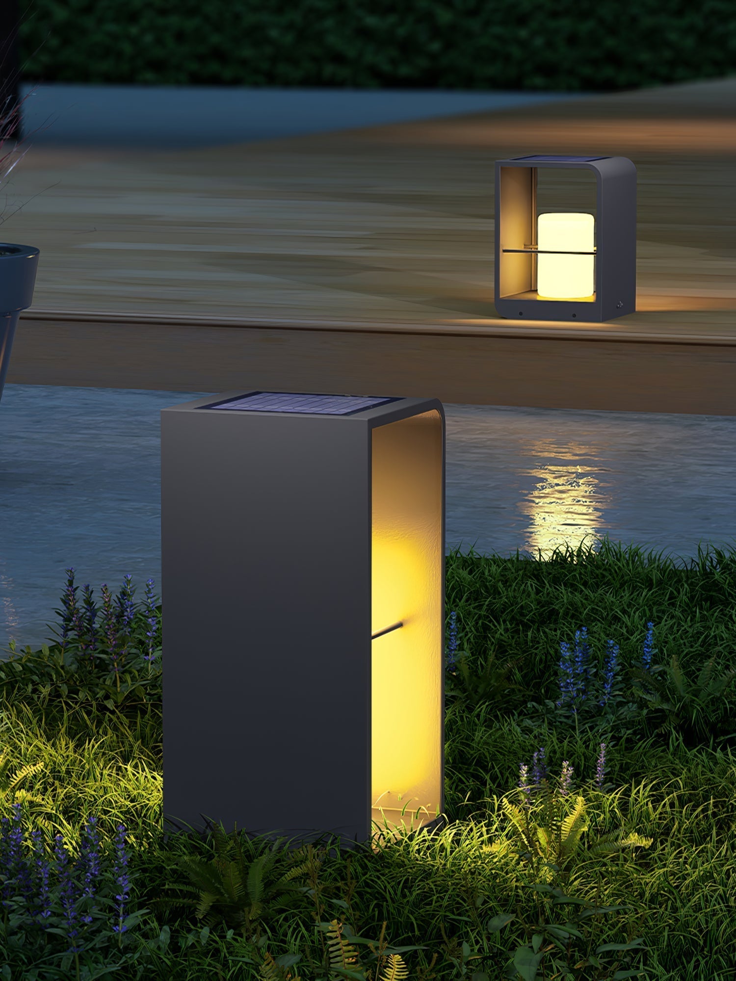 Lantern Garden Solar Outdoor Light Table Lamp