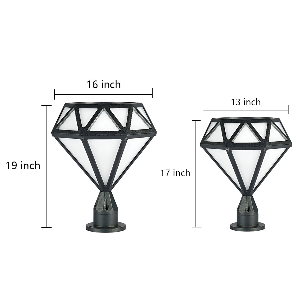 Unique Diamond-shaped LED Post Lights Outdoor Lights