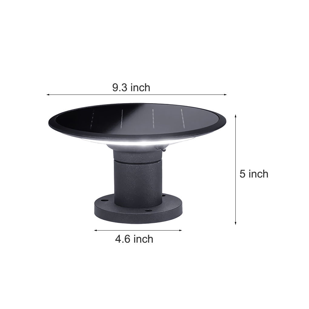 Circular UFO Shaped Two Color Temperature LED Solar Waterproof Exterior Fence Post Lights, Outdoor Wall Light, detail 10