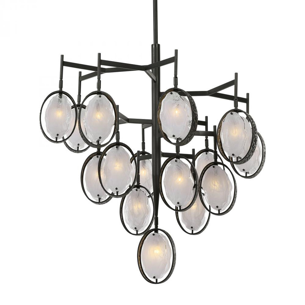 Maxin Chandelier, 15-Light, Dark Hammered Bronze