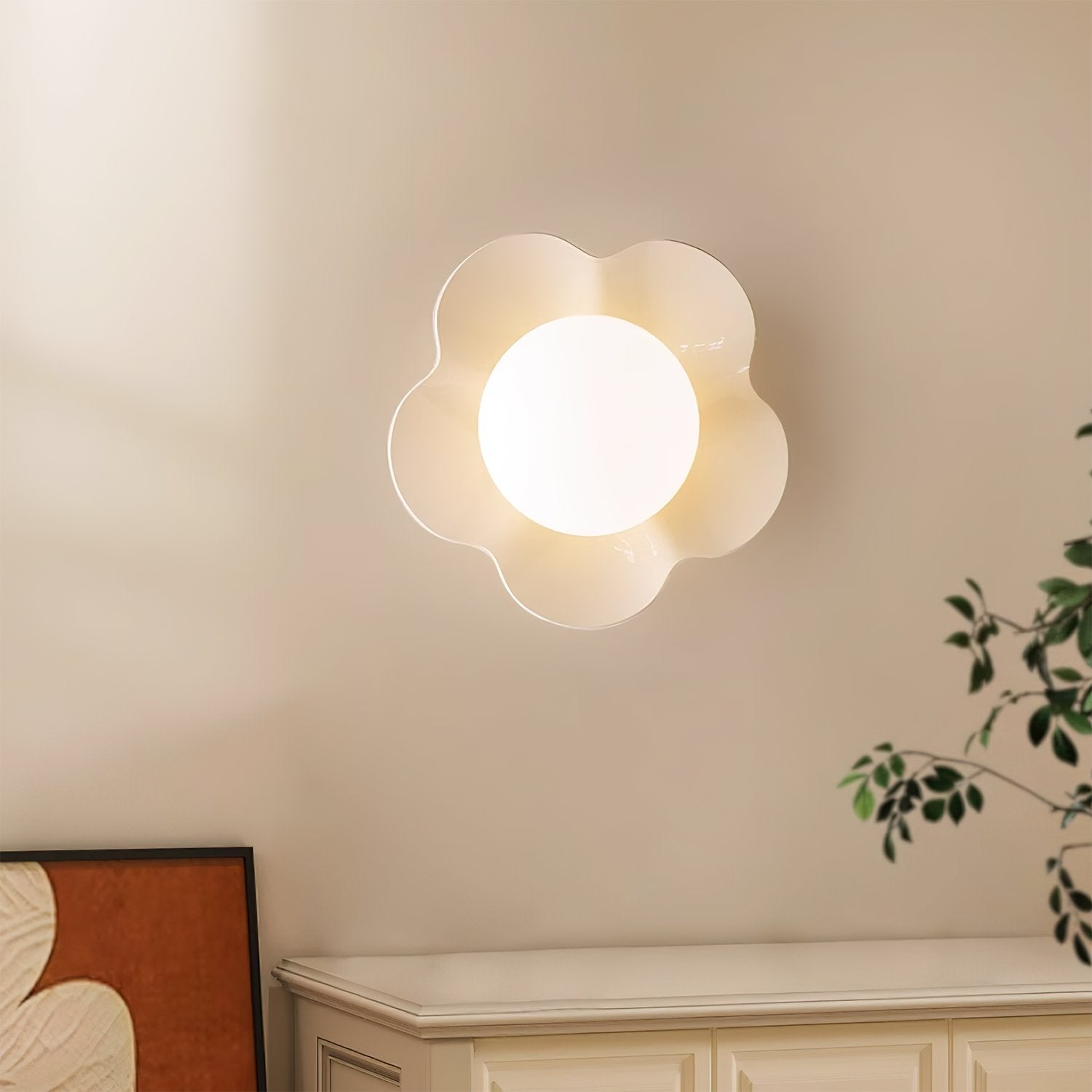La fleur Wall Light - Φ 7.9 x H 6.7 Resin, Hardwired Wall Sconce, detail 15