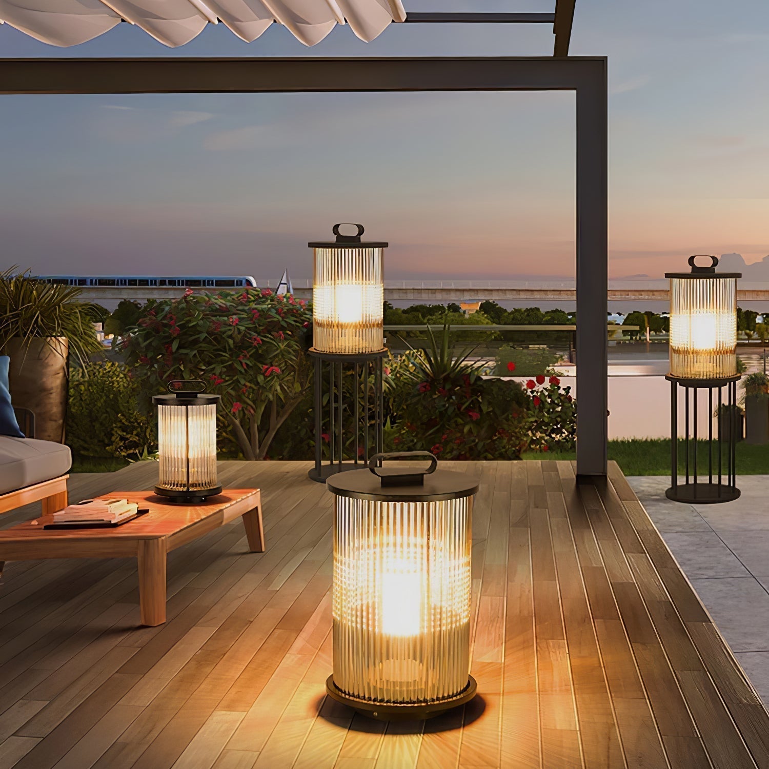Lantern Garden Solar Exterior Light - ∅ 7.9″ x H 14.2″ Stainless Steel, Outdoor Wall Light, detail 5