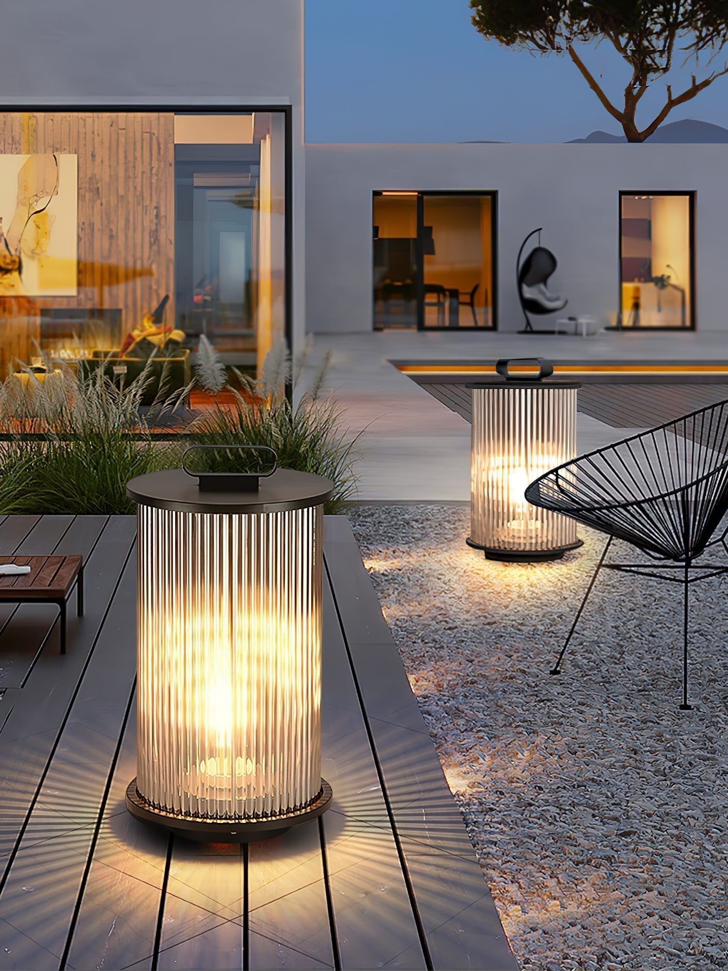 Lantern Garden Solar Exterior Light - ∅ 7.9″ x H 14.2″ Stainless Steel, Outdoor Wall Light, detail 29