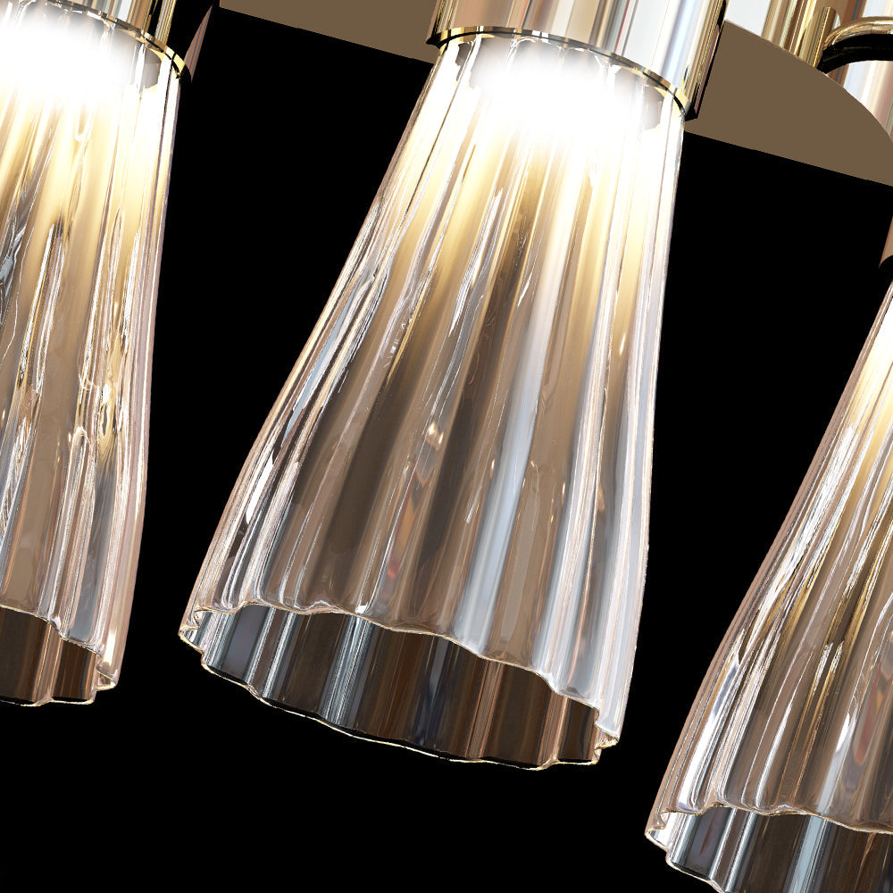 Large Gold Leaf Murano Glass Wall Sconce
