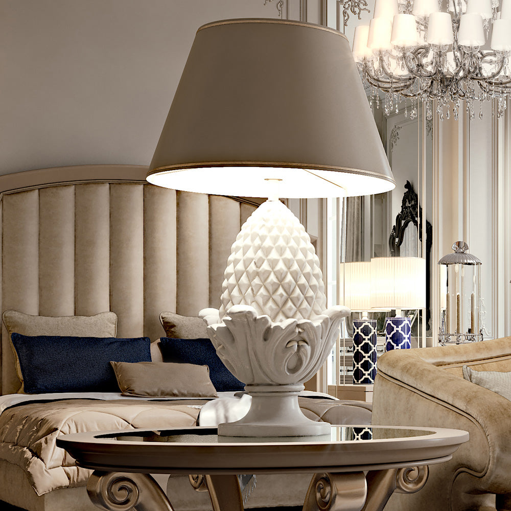 Large Pine Cone Ceramic Table Lamp