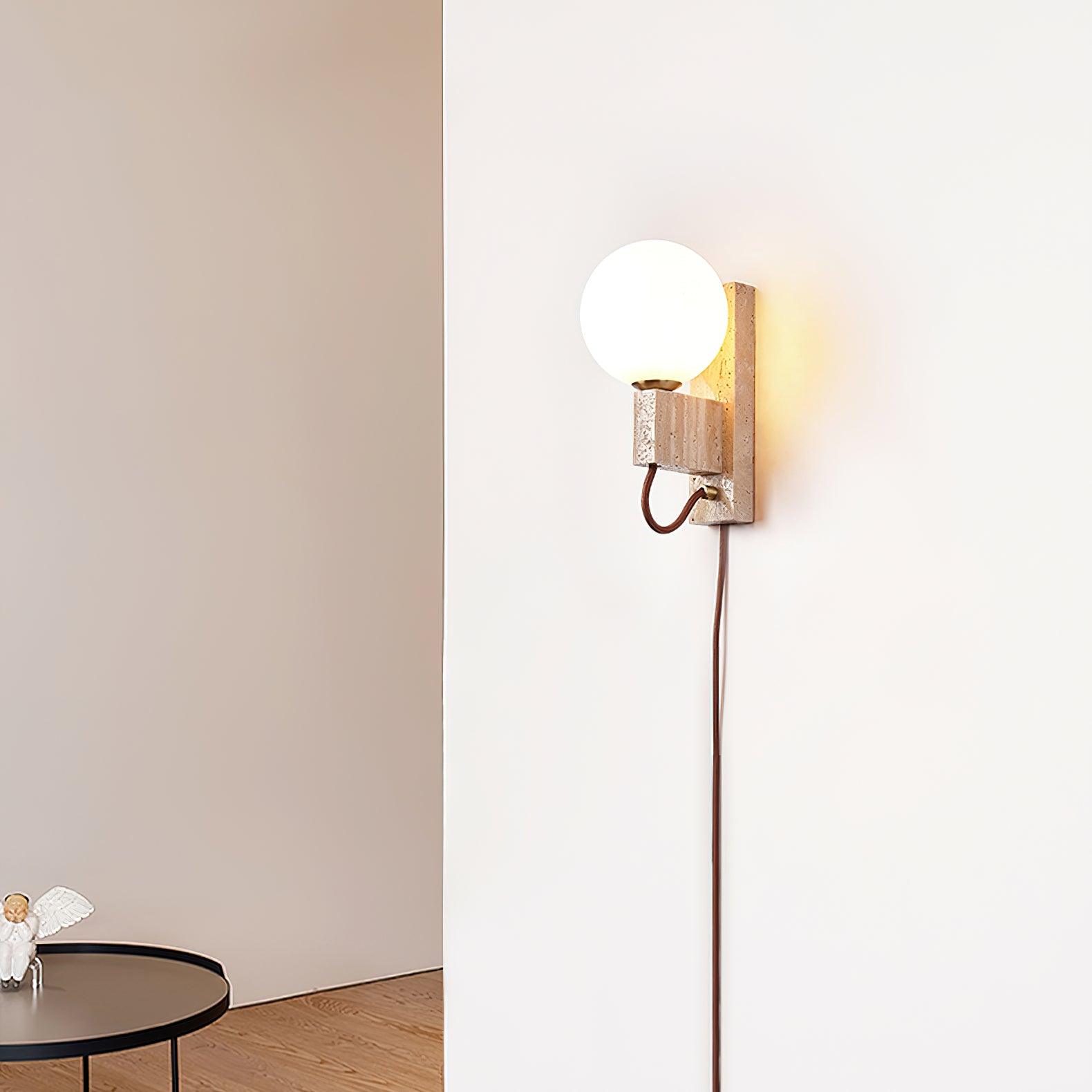 Large Ball Plug Wall Light 2.4