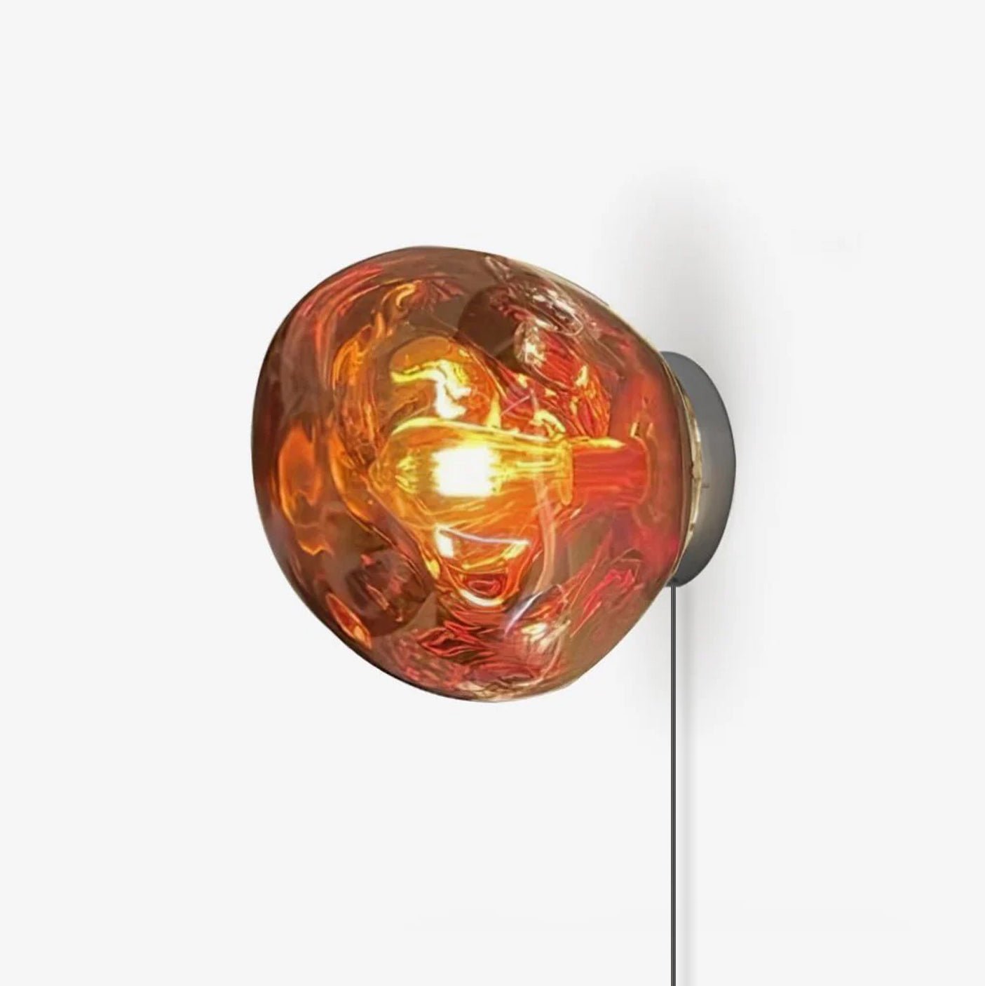 Lava Plug-In Wall Light, Plug-In Wall Sconce, Metal, ∅ 11″ x H 11.4″