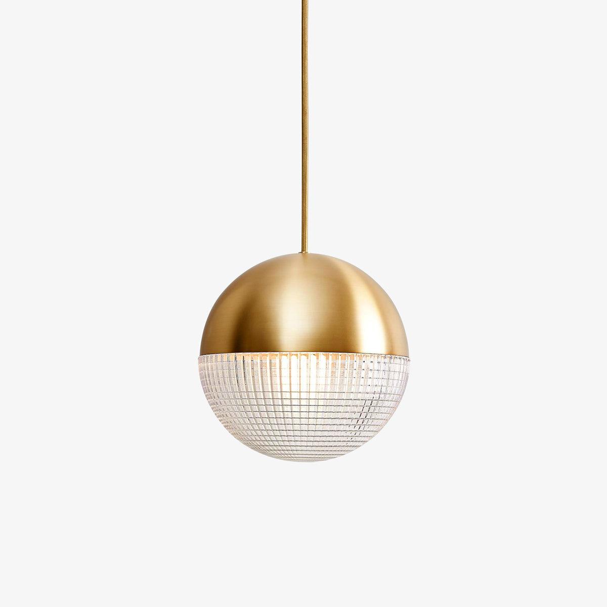 glass pendant light shown as a main product image for entryways