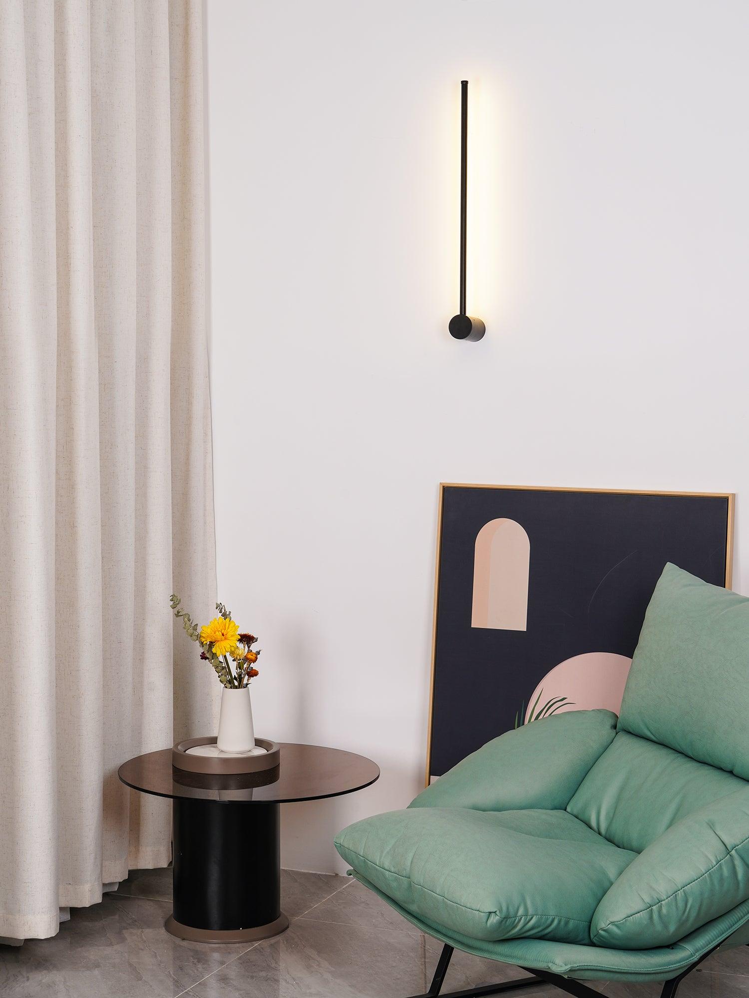 Linear LED Rechargeable Wall Light - Dia 6cm x H 60cm Metal, Bedroom Wall Sconce, detail 11