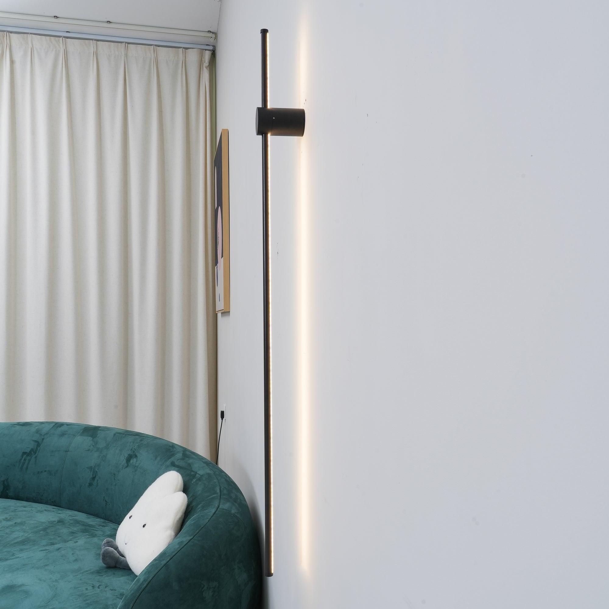 Linear LED Rechargeable Wall Light - Dia 6cm x H 60cm Metal, Bedroom Wall Sconce, detail 4