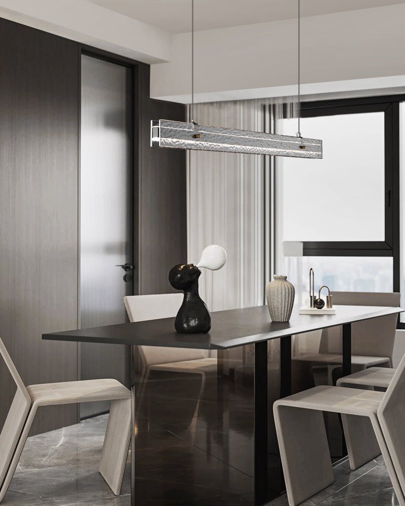 Linear Ribbon Island Hanging Light Pendant Light