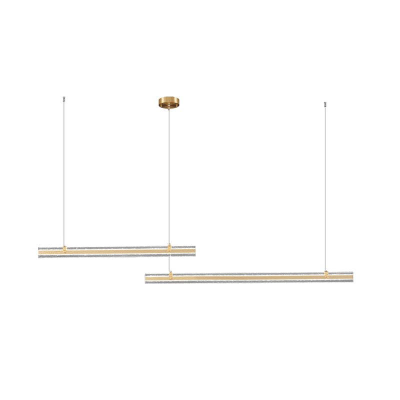 Linear Ribbon Island Hanging Light Pendant Light