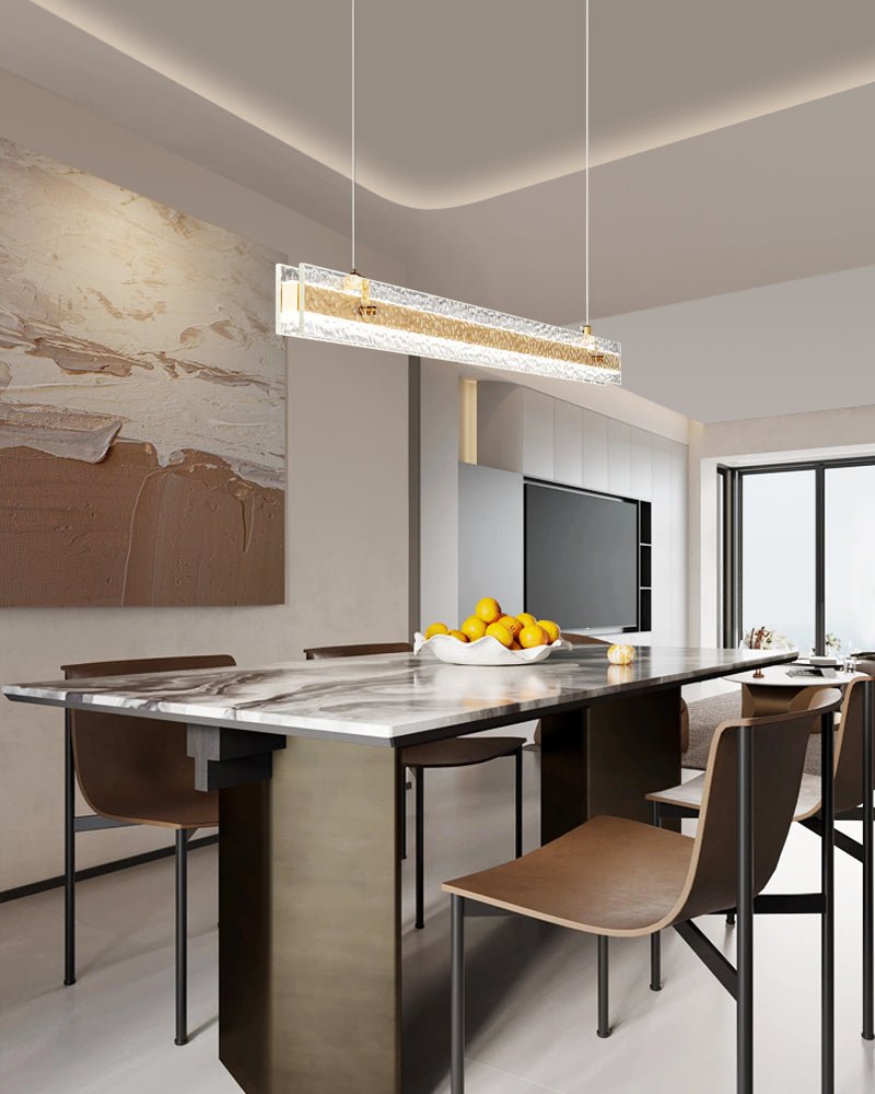 Linear Ribbon Island Hanging Light Pendant Light
