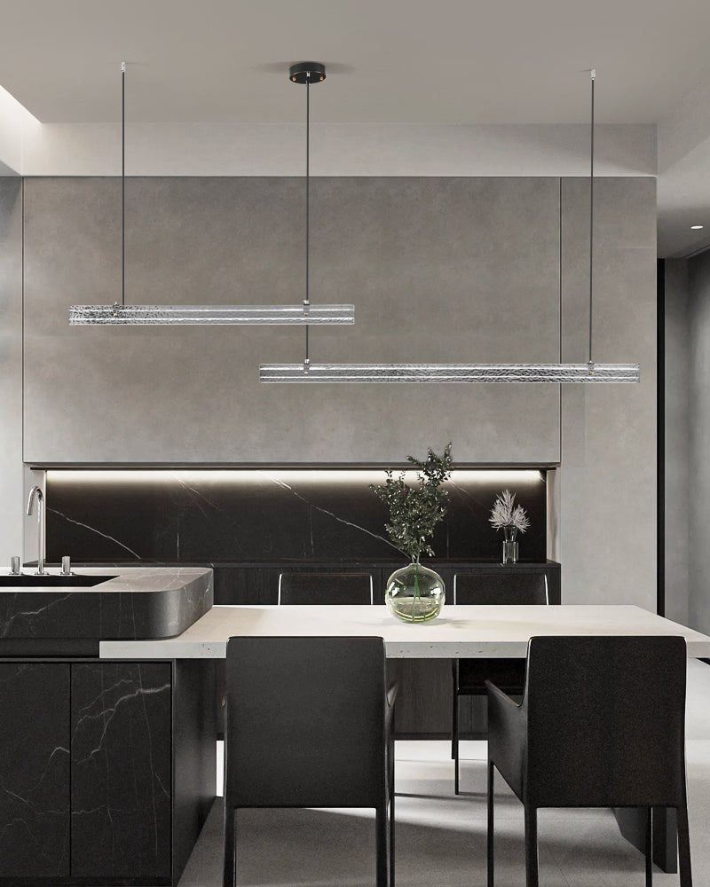 Linear Ribbon Island Hanging Light Pendant Light
