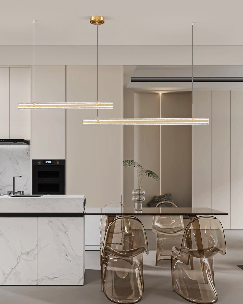 Linear Ribbon Island Hanging Light Pendant Light