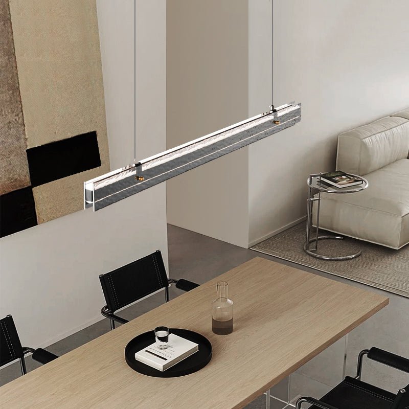 Linear Ribbon Island Hanging Light Pendant Light