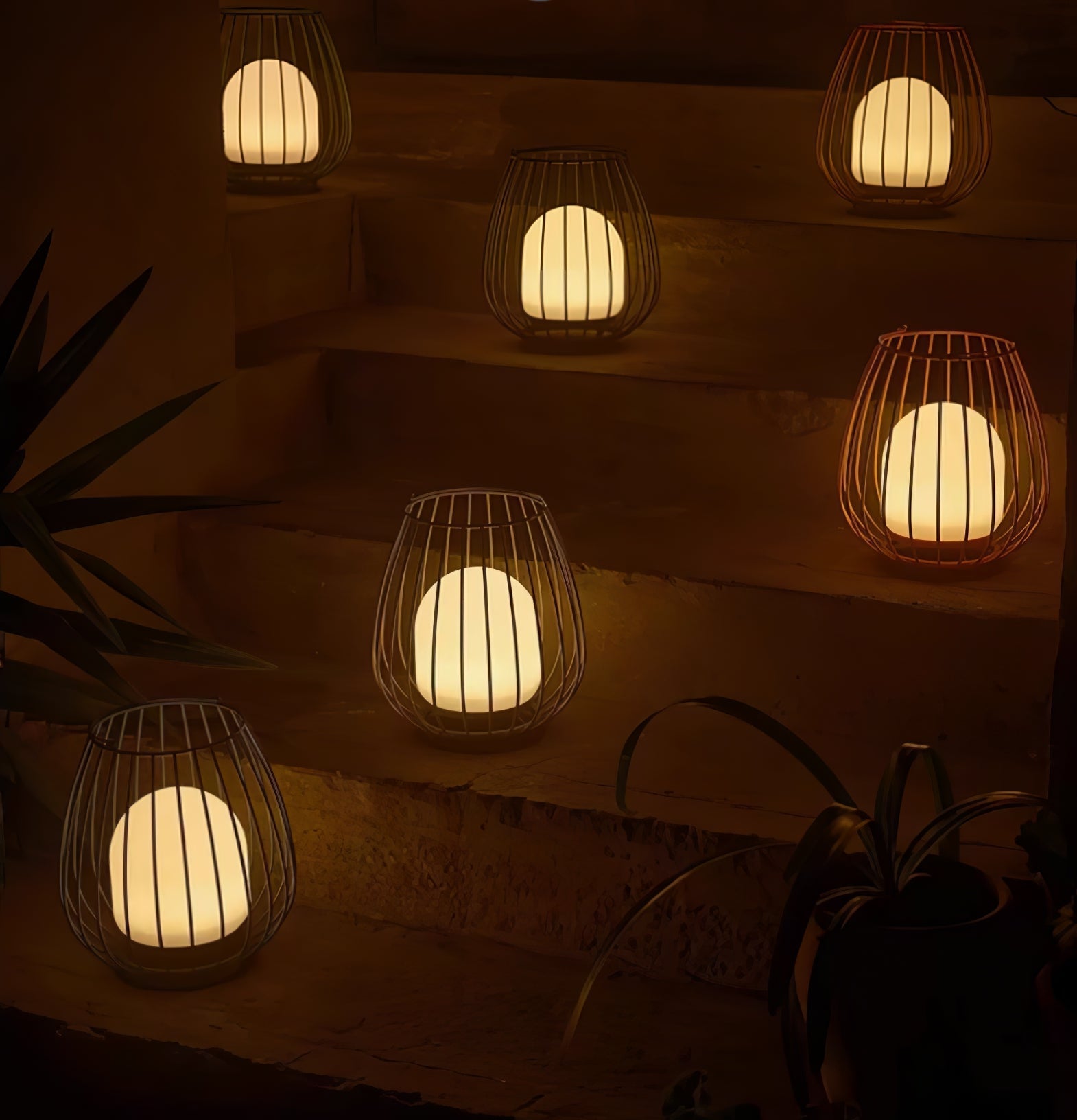 Liora Rechargeable Outdoor Lantern Light Table Lamp