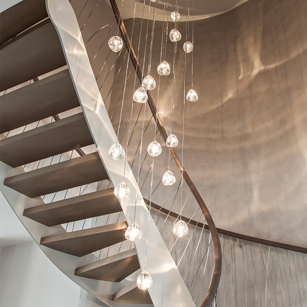 Long Stairway Crystal Chandelier