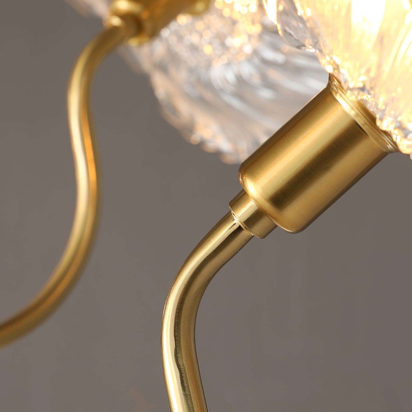 Lotus Leaf Glass Ceiling Fixture Chandelier