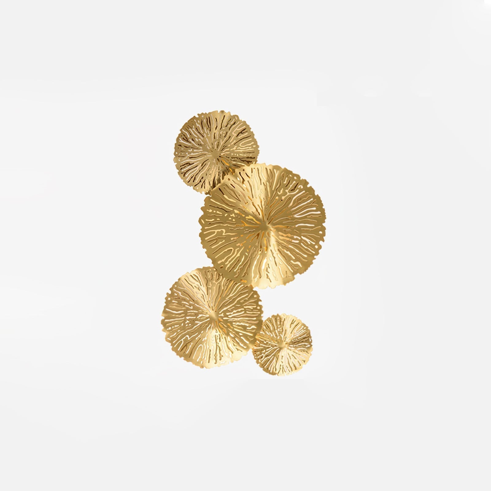 Lotus Leaf Wall Light - Model E: W 31cm x H 57cm Stainless steel, Hardwired Wall Sconce