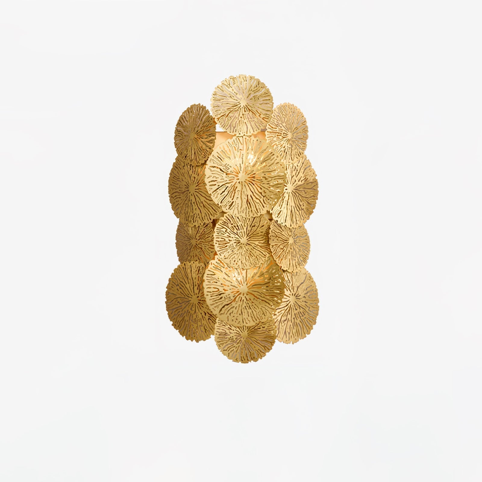 Lotus Leaf Wall Light - Model E: W 31cm x H 57cm Stainless steel, Hardwired Wall Sconce, detail 18