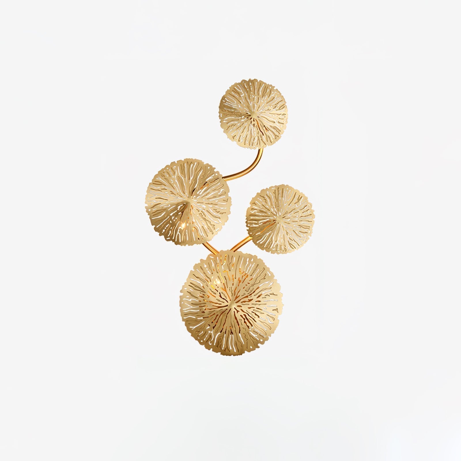 Lotus Leaf Wall Light - Model E: W 31cm x H 57cm Stainless steel, Hardwired Wall Sconce, detail 12