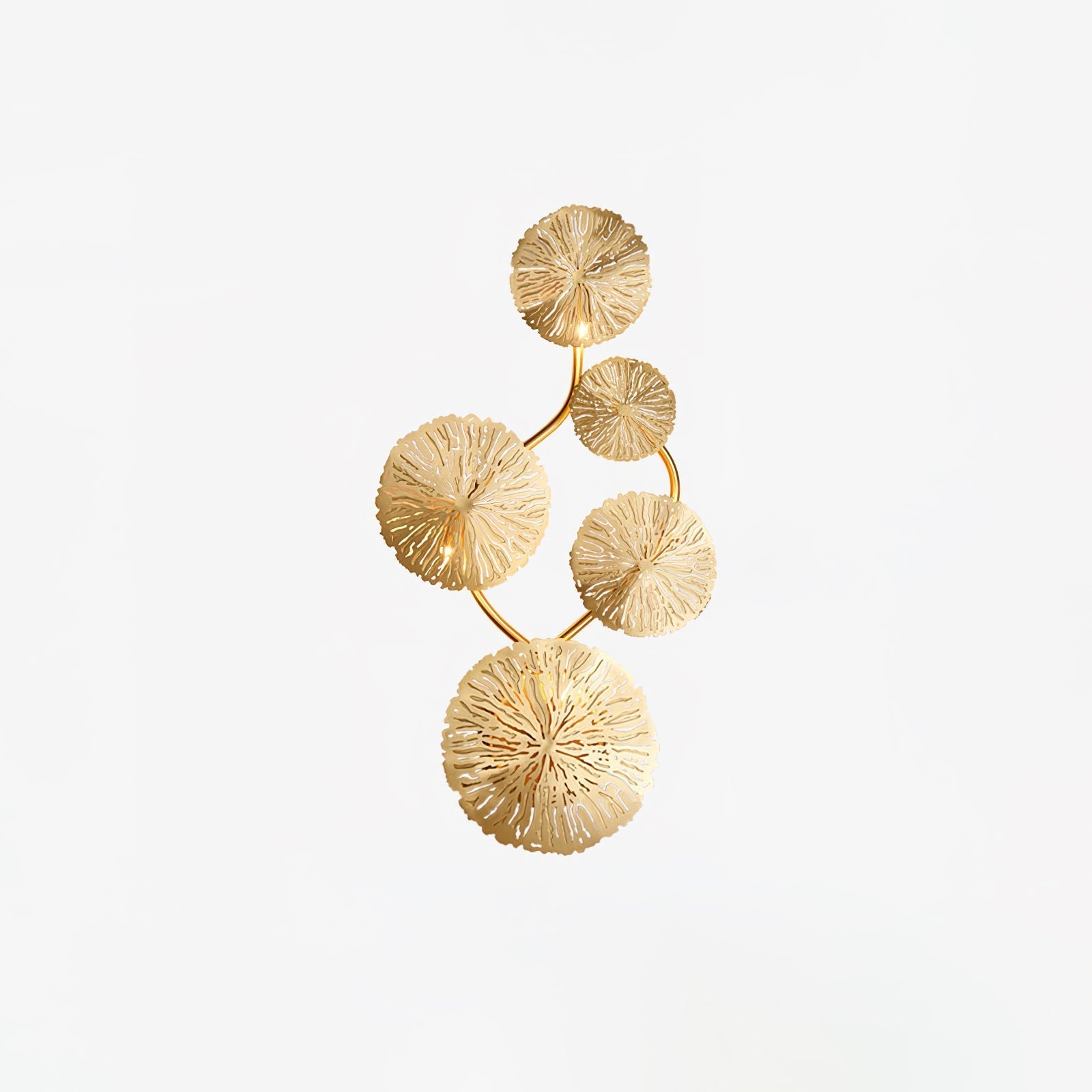 Lotus Leaf Wall Light - Model F: W 12.2 x H 30.3 Stainless steel, Hardwired Wall Sconce, detail 67