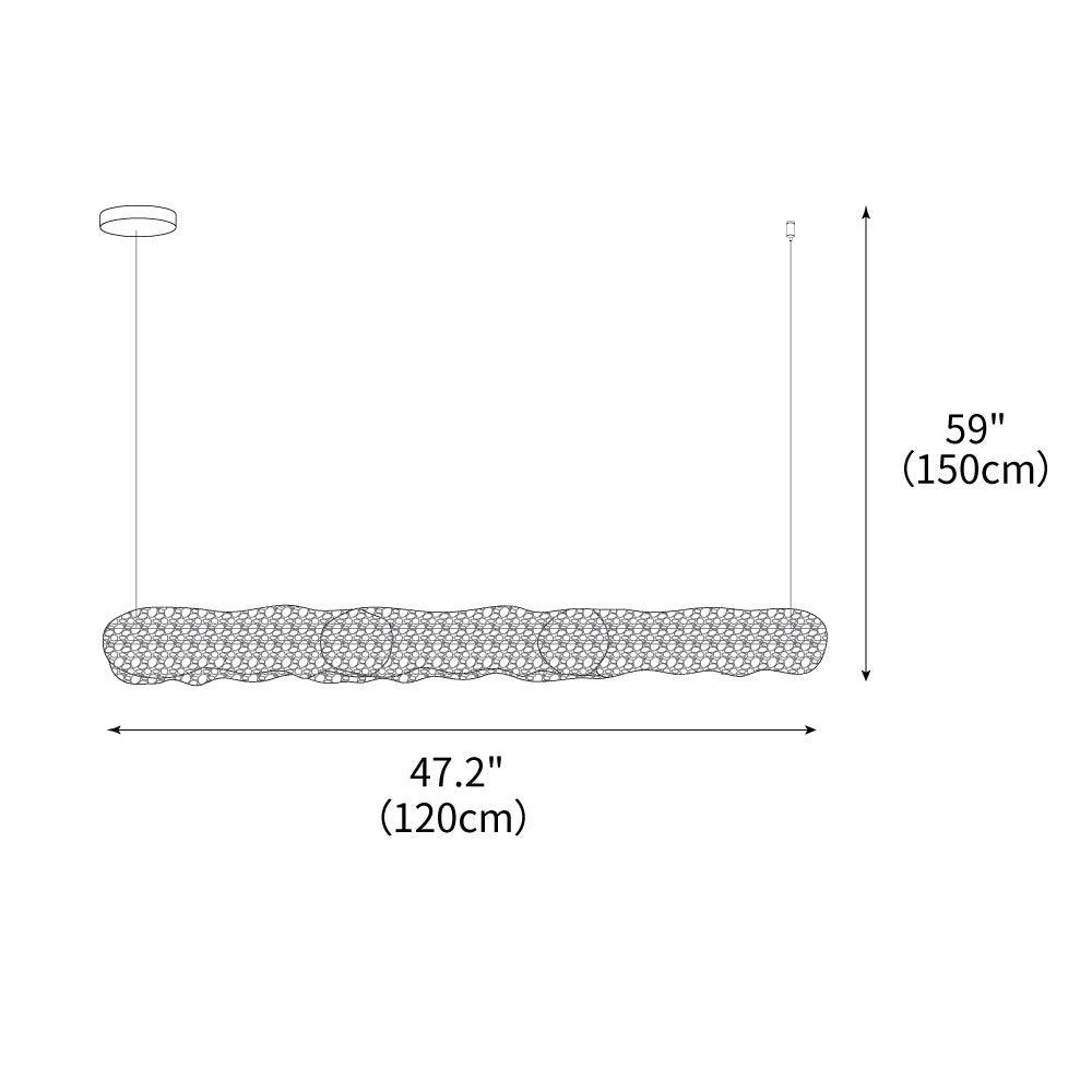 Luminous Wave Chandelier 47.2