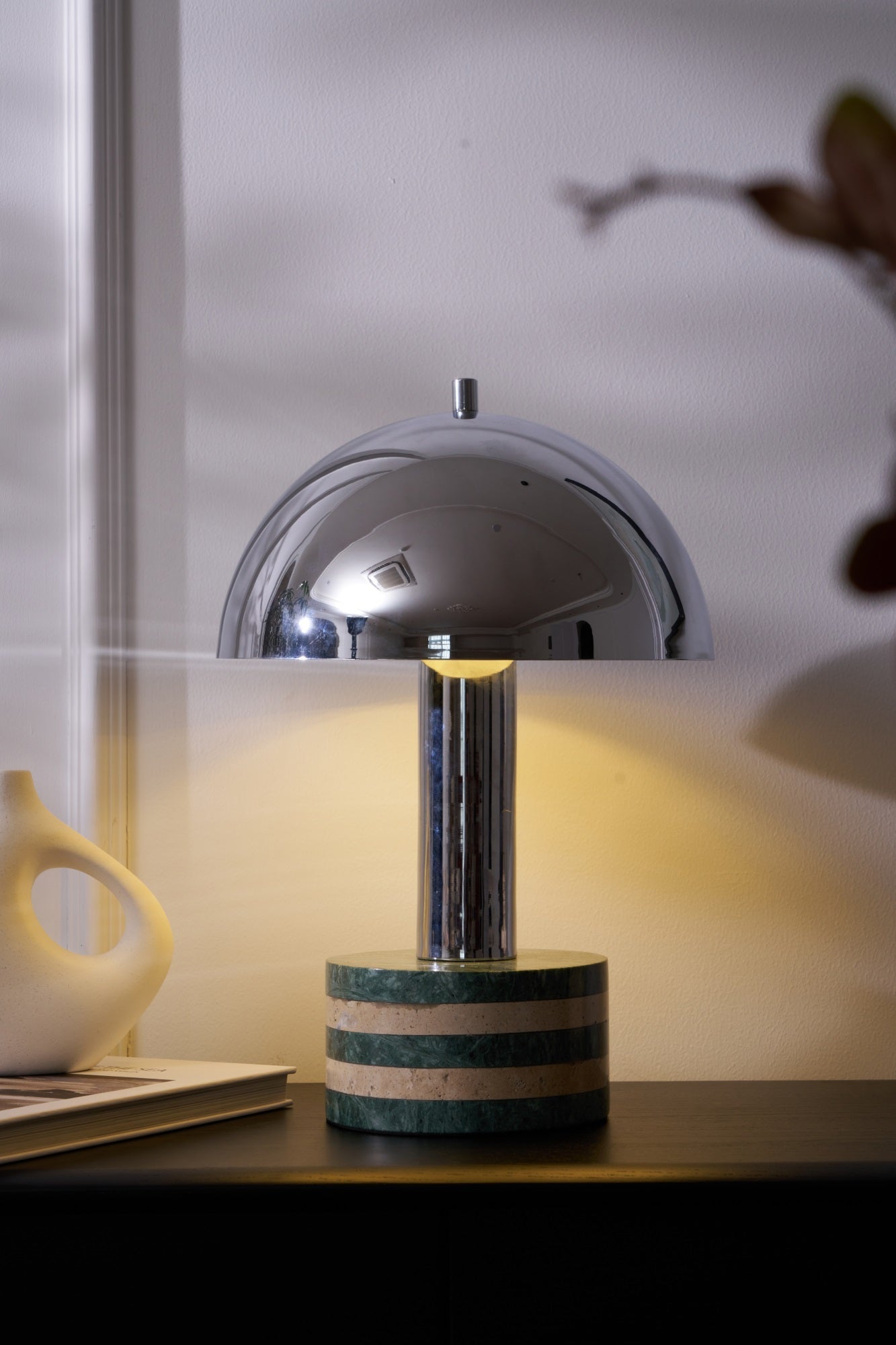 Luno Chrome Table Lamp detail view 34