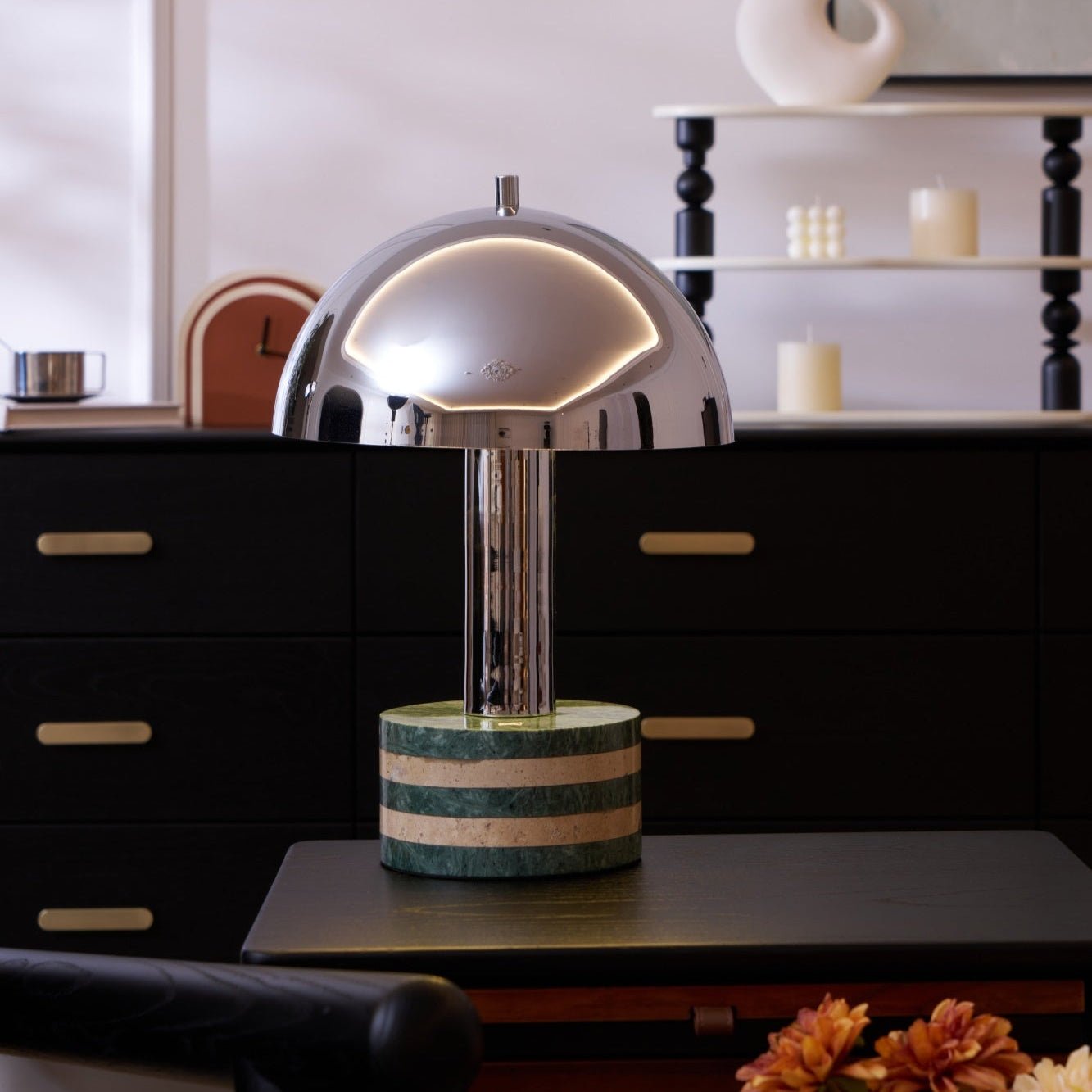 Luno Chrome Table Lamp detail view 3