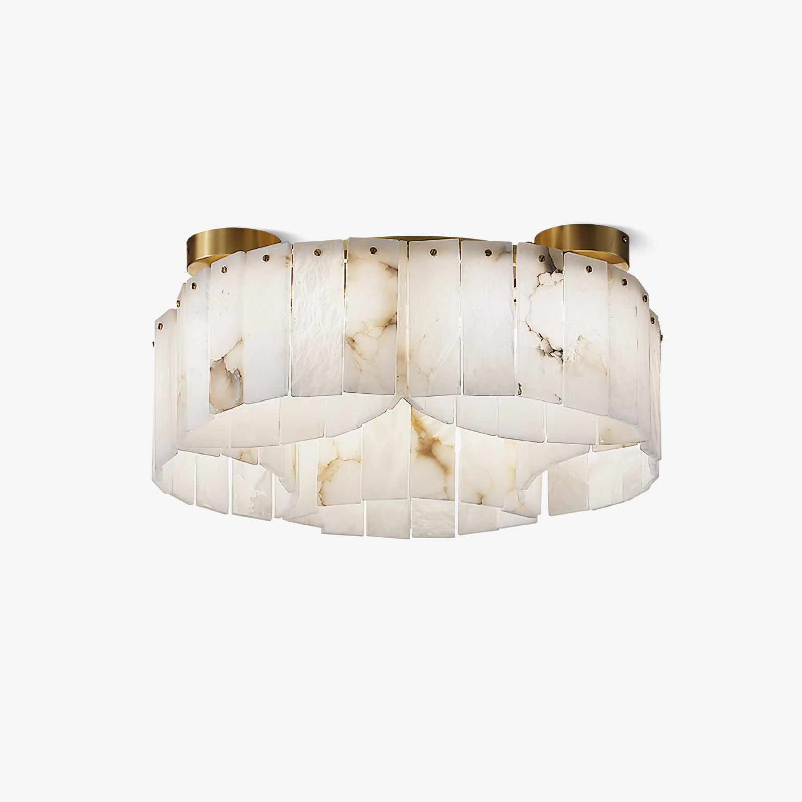 Luxe Alabaster Brass Ceiling Light