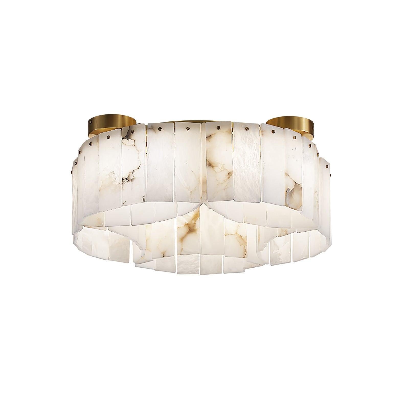 Luxe Alabaster Brass Ceiling Light